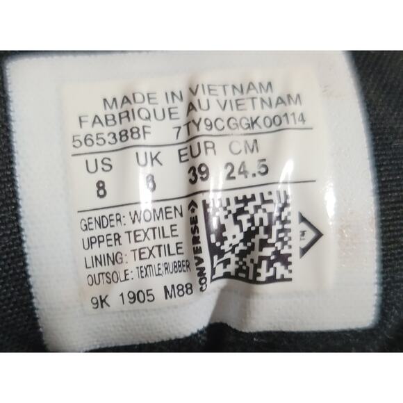 Converse Chuck Taylor All Star Madison Mid Zigzag Blk Wht Sneakers Women's 8 US - Picture 8 of 11